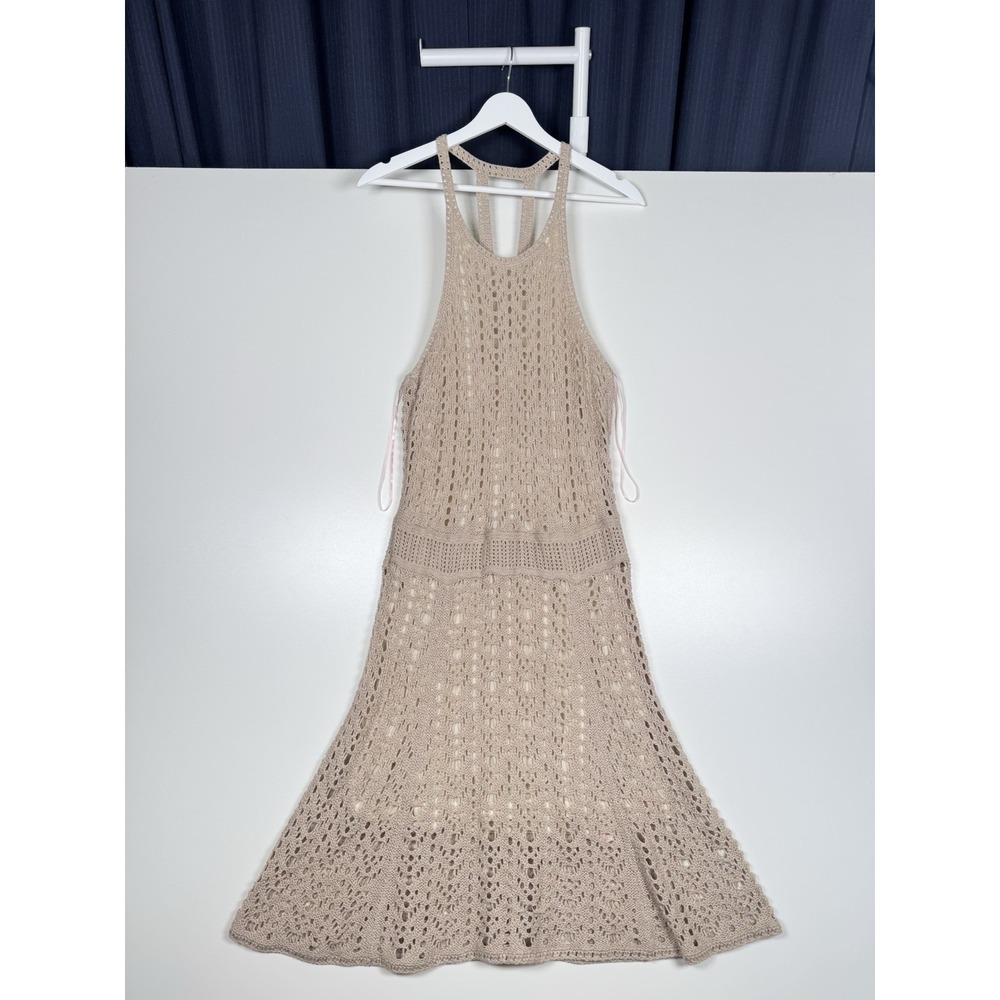 NEW - Victoria's Secret Crochet Dress - Beige Ivory - Women's Large - Read